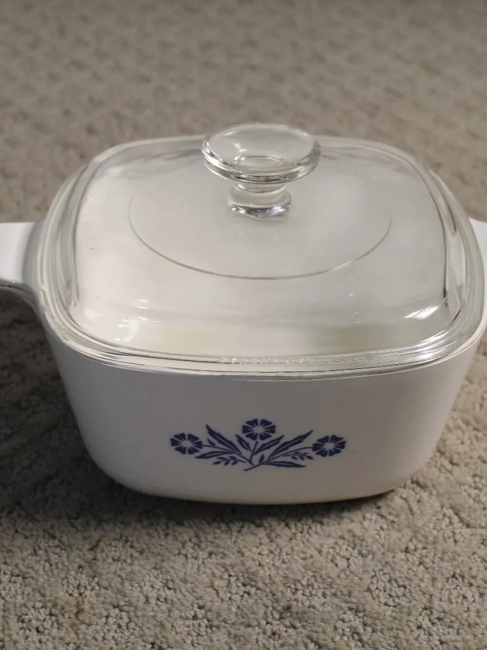 VTG 50's Corning Ware Blue Cornflower 1L Casserole Dish B-18 With Lid